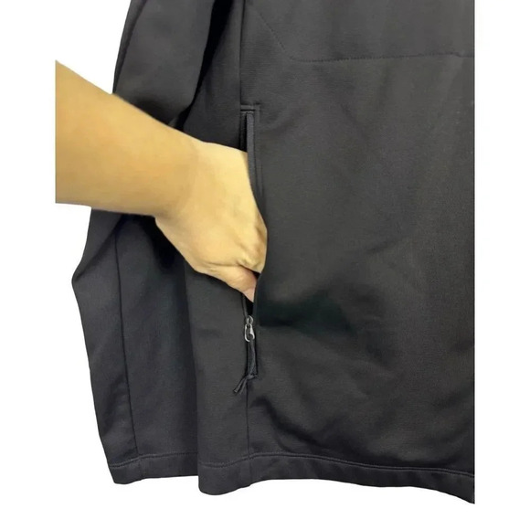 The North Face Mens Apex Fleece Full Zip Jacket XL Black Mock Neck Company Logo - Picture 7 of 14